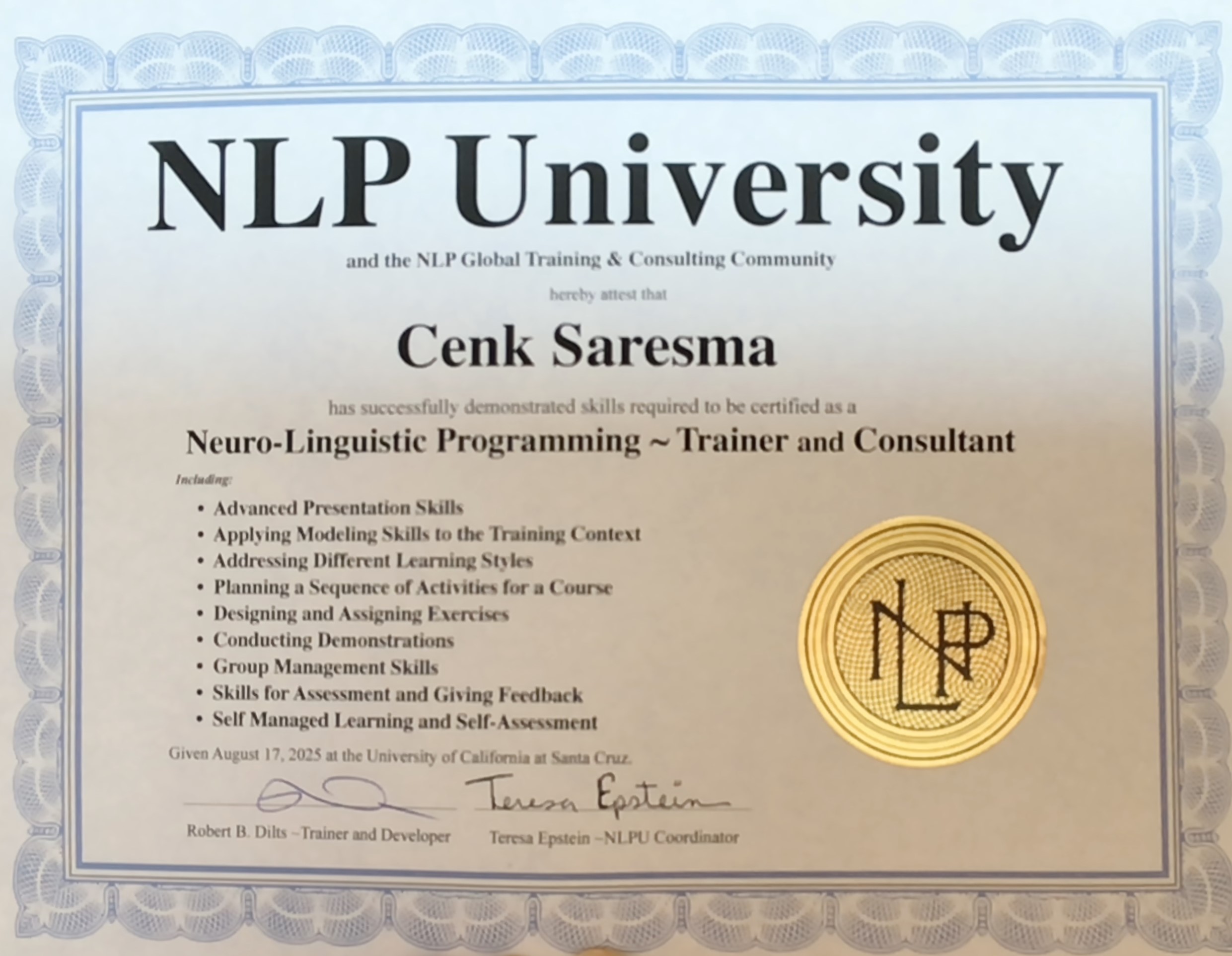 Cenk Saresma robert dilts